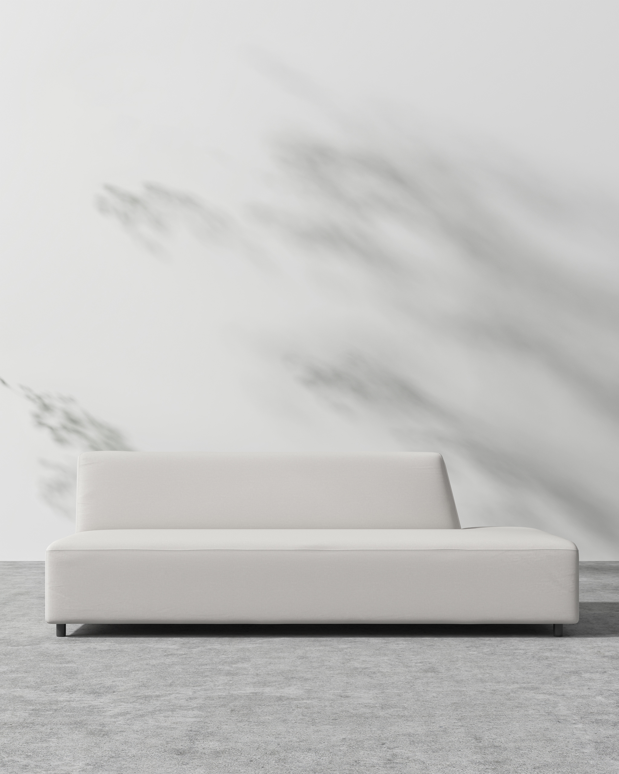 Mika Outdoor Armless Open Right 3 Seater