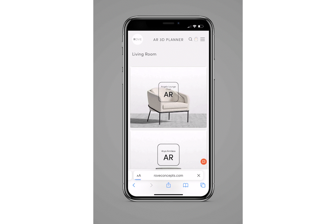 AR 3D planner on phone
