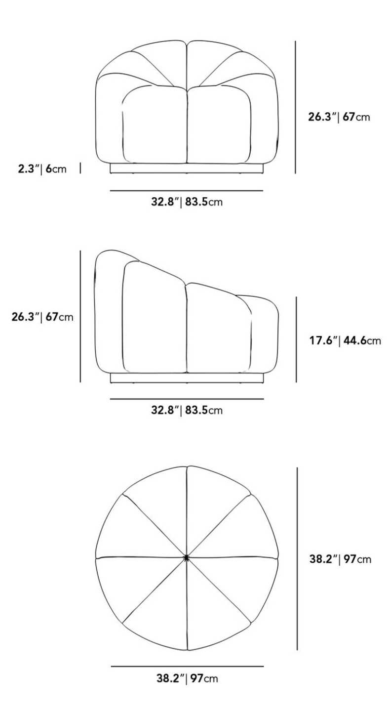 Dimensions for Vonn Lounge Chair