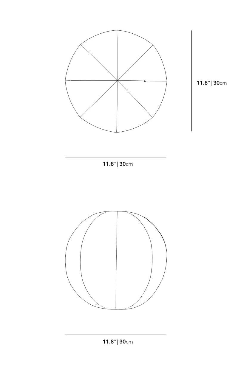 Dimensions for Sphere Pillow