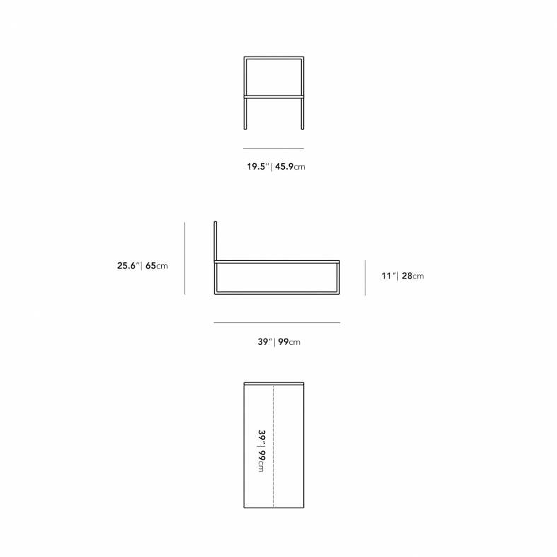 Dimensions for Everett Outdoor Side Table