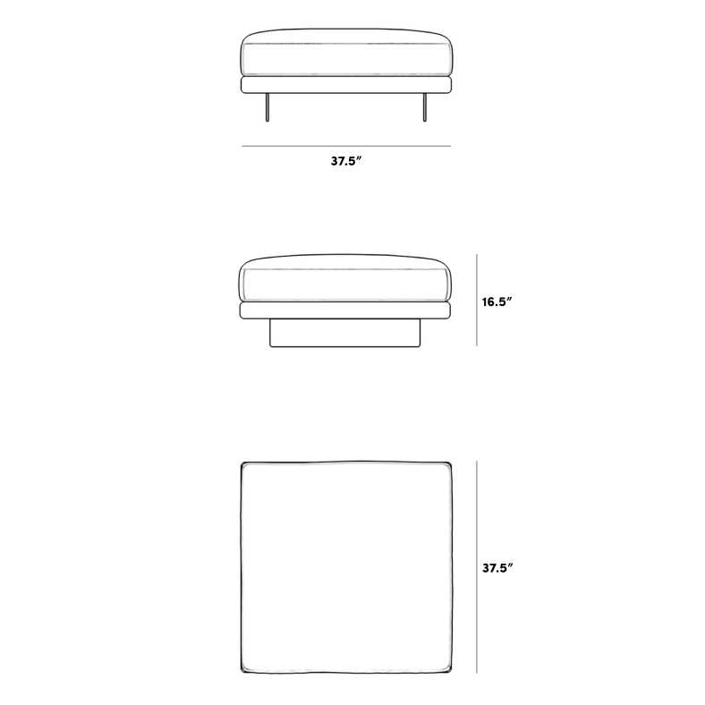 Dimensions for Dresden Ottoman