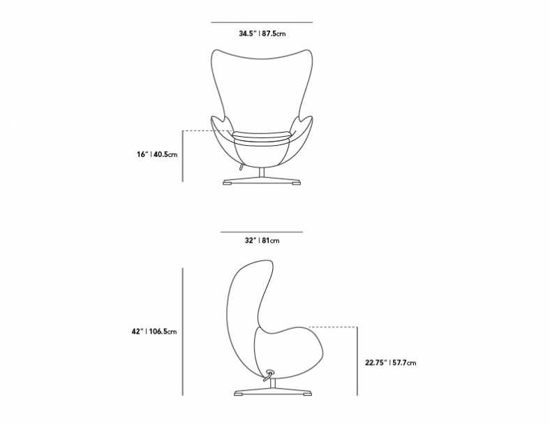 Dimensions for Egg Chair