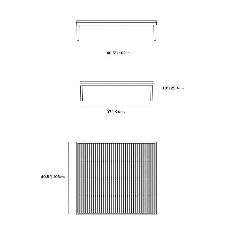 Dimensions for Francis Outdoor End Table