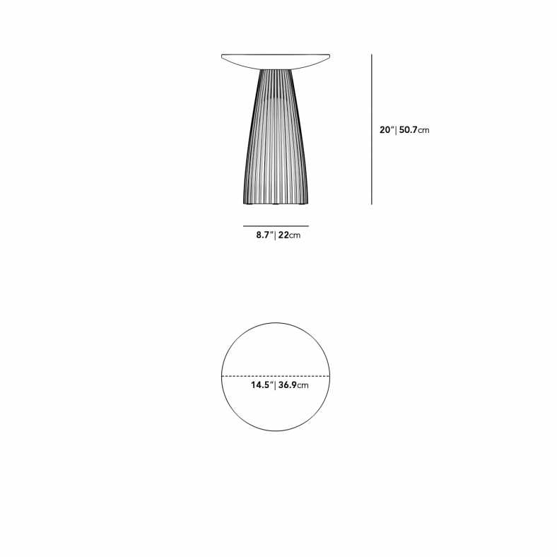 Dimensions for Gallus Side Table
