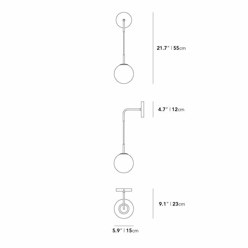 Dimensions for Isla Sconce
