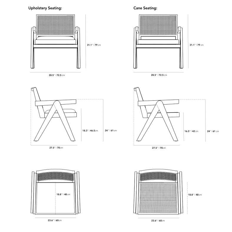 Dimensions for Javert Lounge Chair
