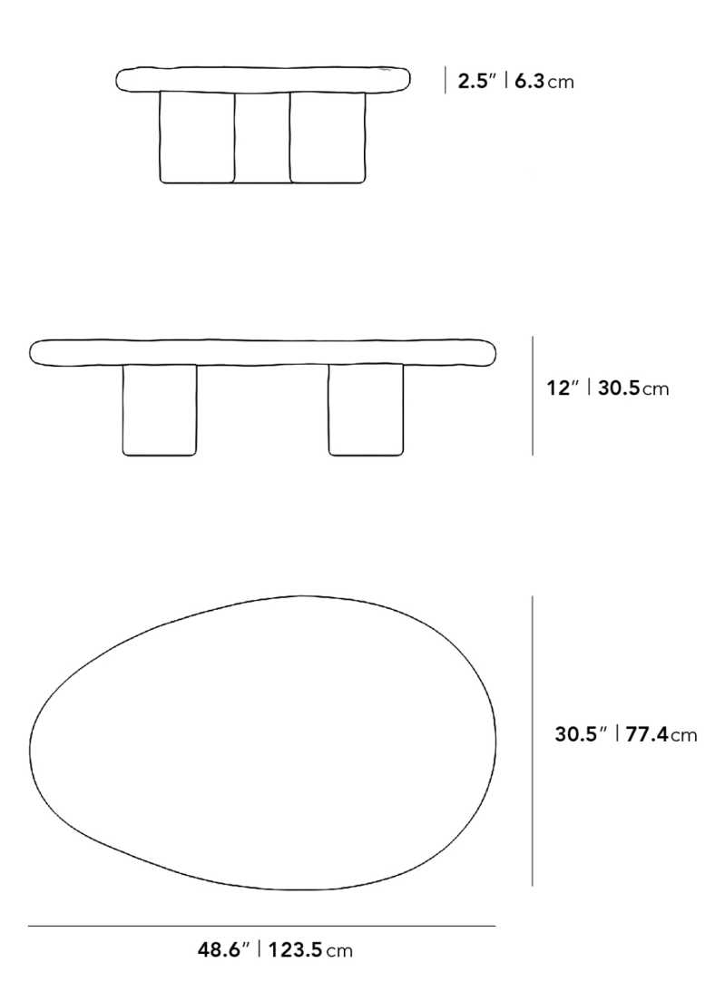 Dimensions for Kara Coffee Table