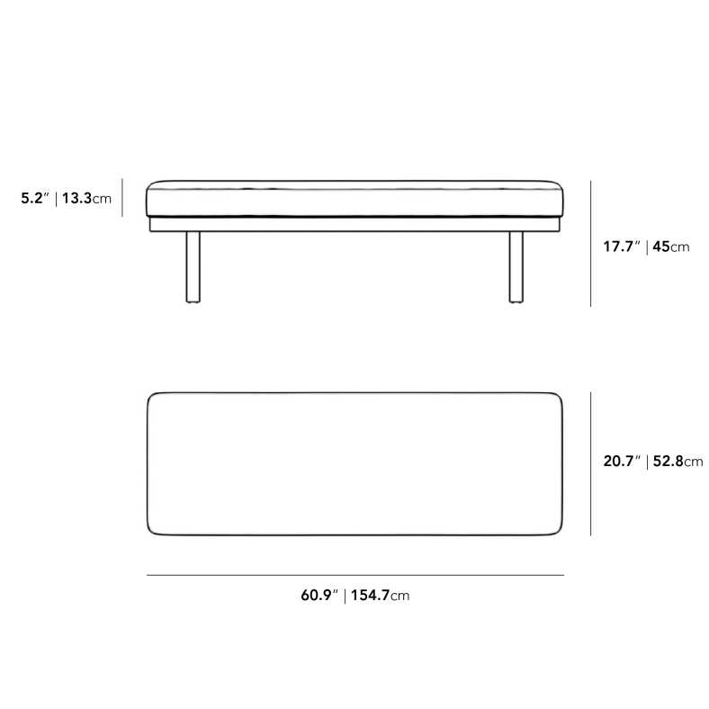 Dimensions for Maria Bench