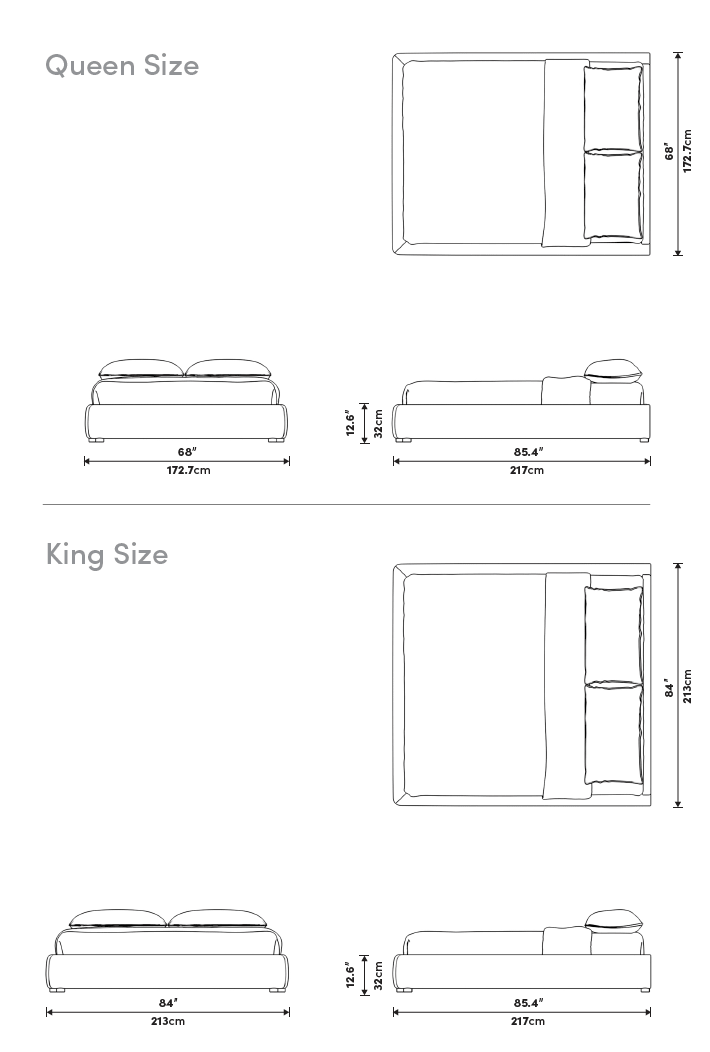 Dimensions for Modular Bed Frame