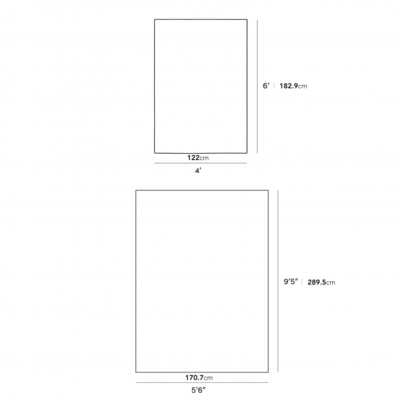 Dimensions for Sienna Rug