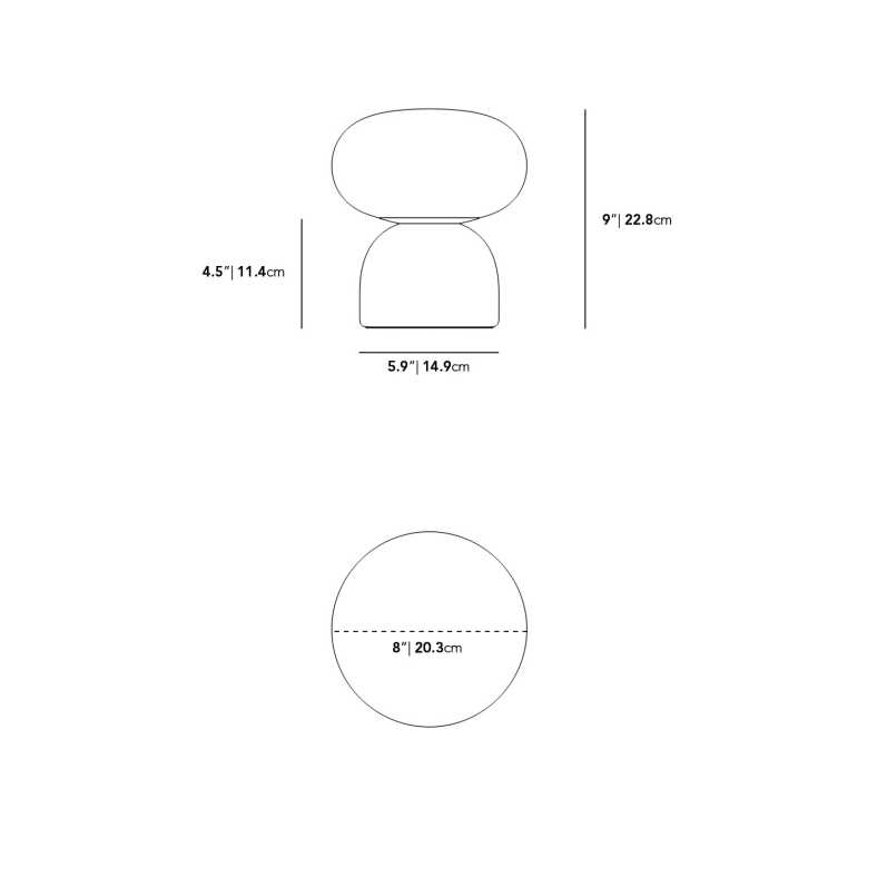 Dimensions for Nino Table Lamp