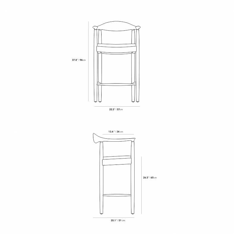 Dimensions for Round Counter Stool