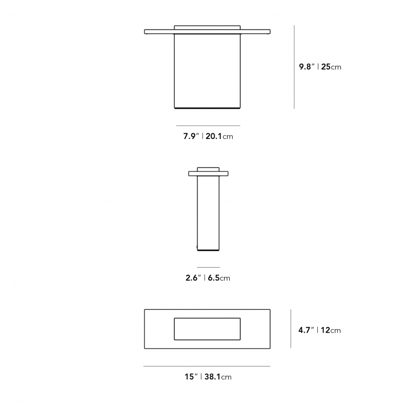 Dimensions for Russo Table Lamp
