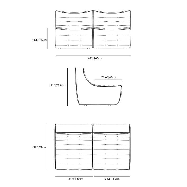 Dimensions for Tanner Sofa