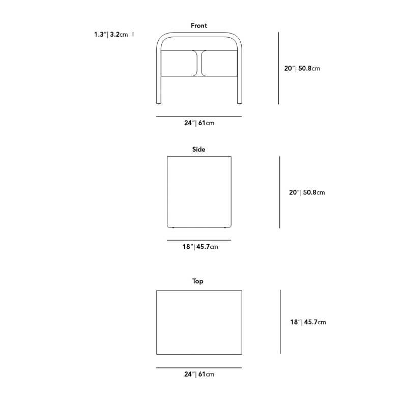 Dimensions for Vienna Nightstand