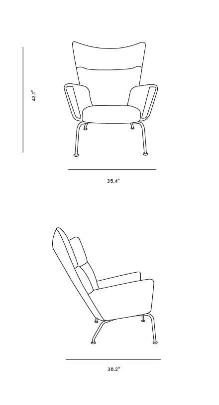 Dimensions for Wing Chair