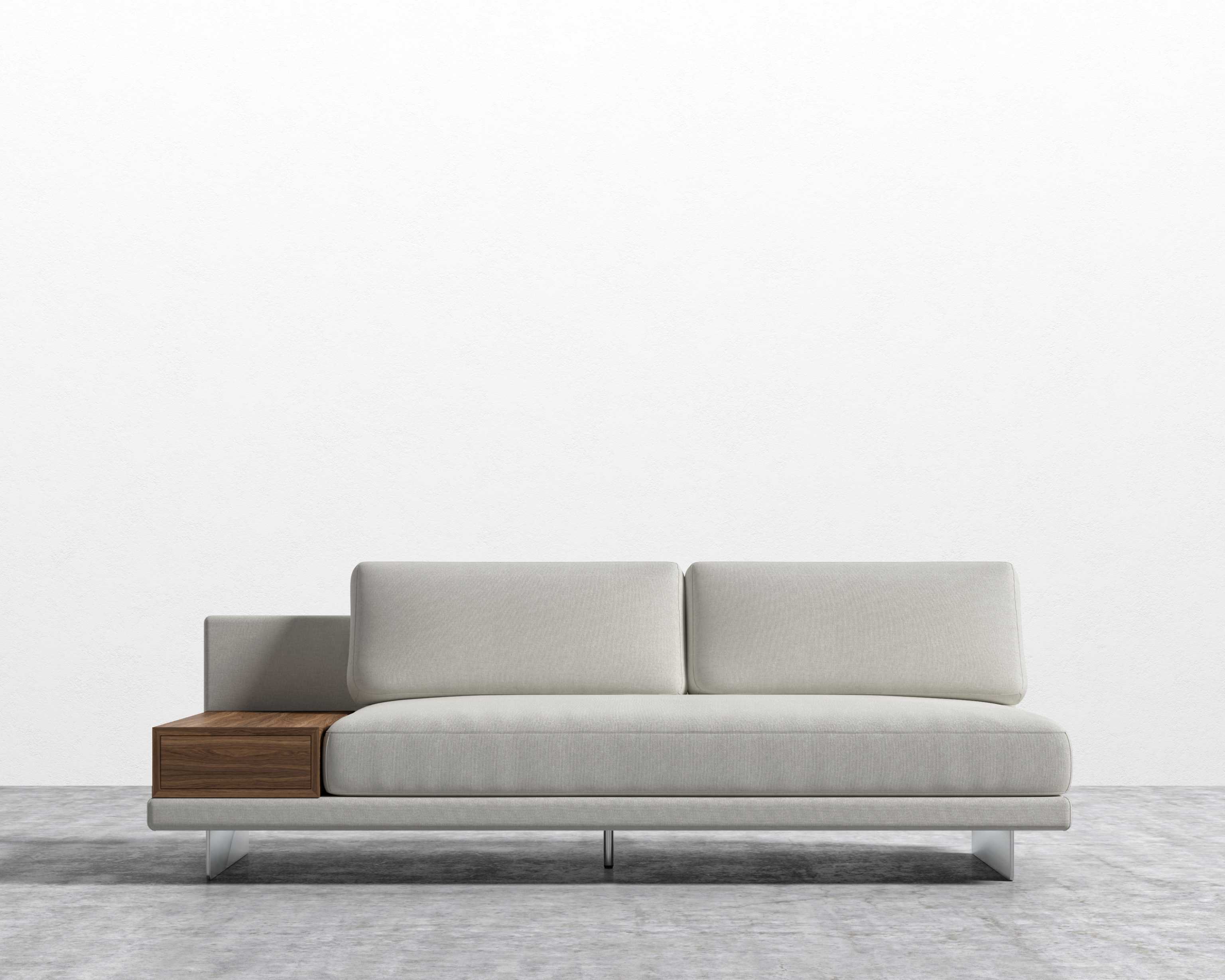 Dresden Armless Sofa with Side Table | Rove Concepts