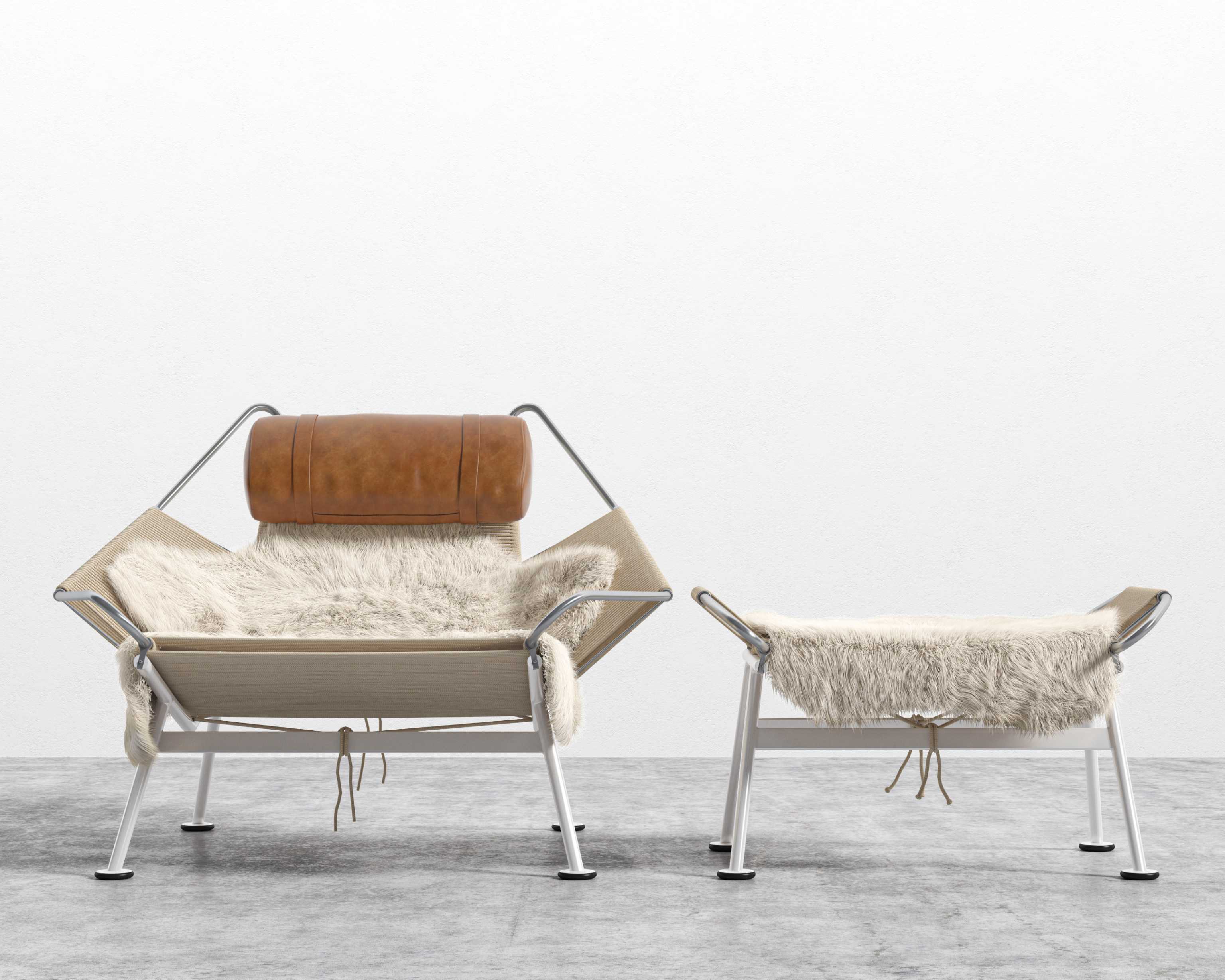 Flag Halyard Chair and Ottoman | Rove Concepts