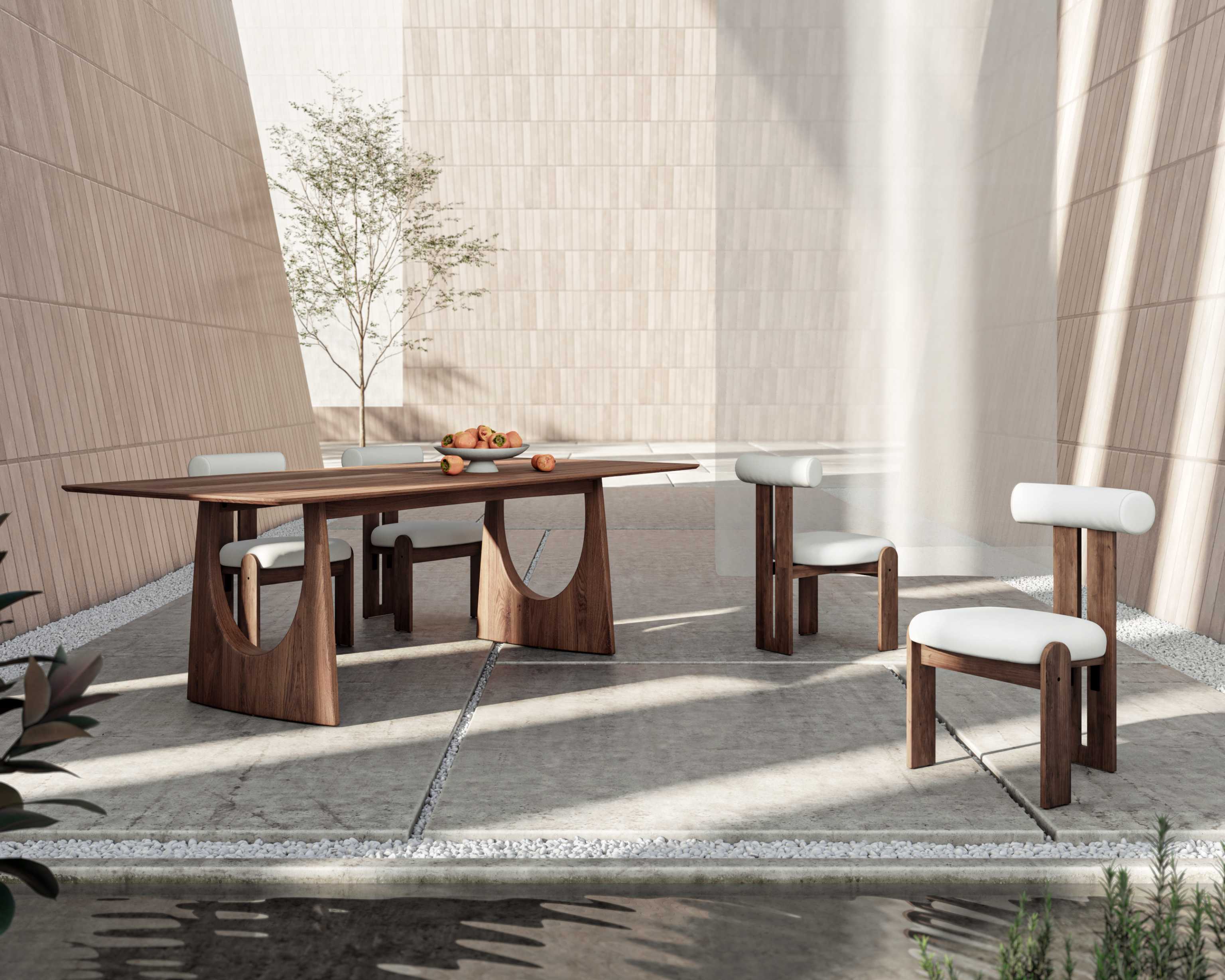 Modern Delve into the luxuriant charm of the Arco Outdoor Dining Table ...