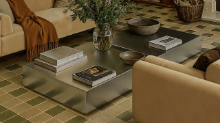 Liza Coffee Table - Brushed Stainless Steel