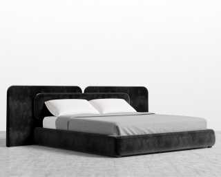 Angelo Bed - Plush Velvet - Black 2022