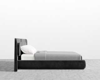 Angelo Bed - Plush Velvet - Black 2022