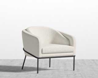 Angelo Lounge Chair - Chatou Boucle - Pearl - Black Frame