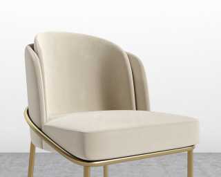 Angelo Bar Stool - Plush Velvet - Warm Taupe - Brass Angelo Bar Stool - Plush Velvet - Warm Taupe - Brass