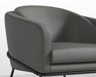 Angelo Lounge Chair - Trento Microfiber Leather - Trento Black - Black Angelo Lounge Chair - Trento Microfiber Leather - Trento Black - Black