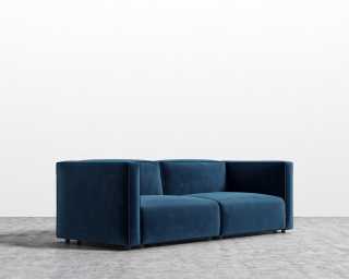Arya-Loveseat-Plush-Velvet - Cobalt