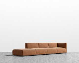 Arya Modular Sectional - Venice Vegan Suede - Cider