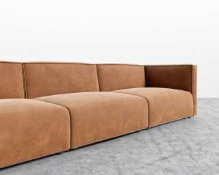 Arya Modular Sectional - Venice Vegan Suede - Cider