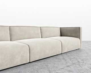 Arya Modular Sectional - Venice Vegan Suede - Latte