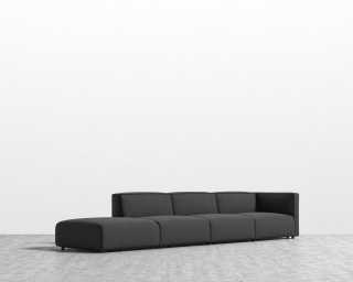 Arya Modular Sofa Open End LHF - Chatou Boucle - Caviar Arya Modular Sofa Open End LHF - Chatou Boucle - Caviar