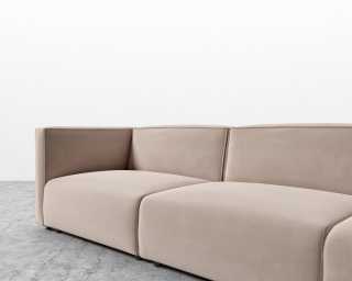 Arya Modular Sofa with Open End - Plush Velvet - Blush Arya Modular Sofa with Open End - Plush Velvet - Blush
