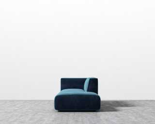Arya Modular Sofa with Open End - Plush Velvet - Cobalt Arya Modular Sofa with Open End - Plush Velvet - Cobalt