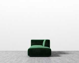 Arya Modular Sofa with Open End - Plush Velvet - Moss