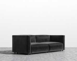 Arya Loveseat - Plush Velvet - Black 2022 Arya Loveseat - Plush Velvet - Black 2022