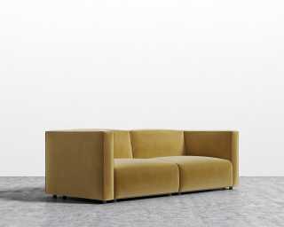 Arya Loveseat - Plush Velvet - Golden Beryl 2022 Arya Loveseat - Plush Velvet - Golden Beryl 2022