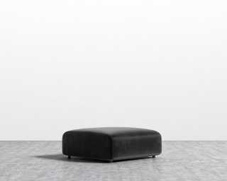 Arya Ottoman - Plush Velvet - Black 2022