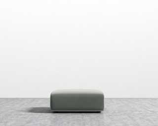 Arya Ottoman - Plush Velvet - Moonstone