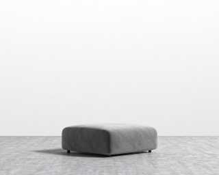 Arya Ottoman - Vintage Velvet Glacier Grey