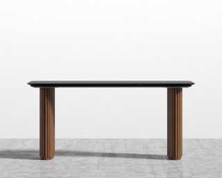 Athena Table - Walnut/ Black Marble - 63"