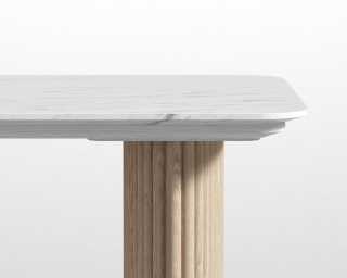 Athena Table - White Oak/White Marble - 63" Athena Table - White Oak/White Marble - 63"