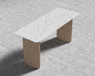 Athena Table - White Oak/White Marble - 63" Athena Table - White Oak/White Marble - 63"