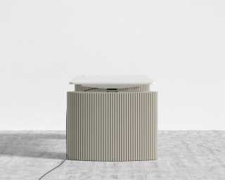 Athena Standing Desk - Alabaster Matte Lacquer Athena Standing Desk - Alabaster Matte Lacquer