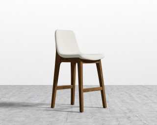 Aubrey Counter Stool - Trento Eggshell - Walnut Stain