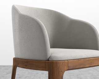 Aubrey Armchair - Venice Vegan Suede - Chiffon - Walnut Stain Aubrey Armchair - Venice Vegan Suede - Chiffon - Walnut Stain