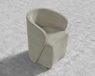 Aulus Dining Chair - Plush Velvet - Oat